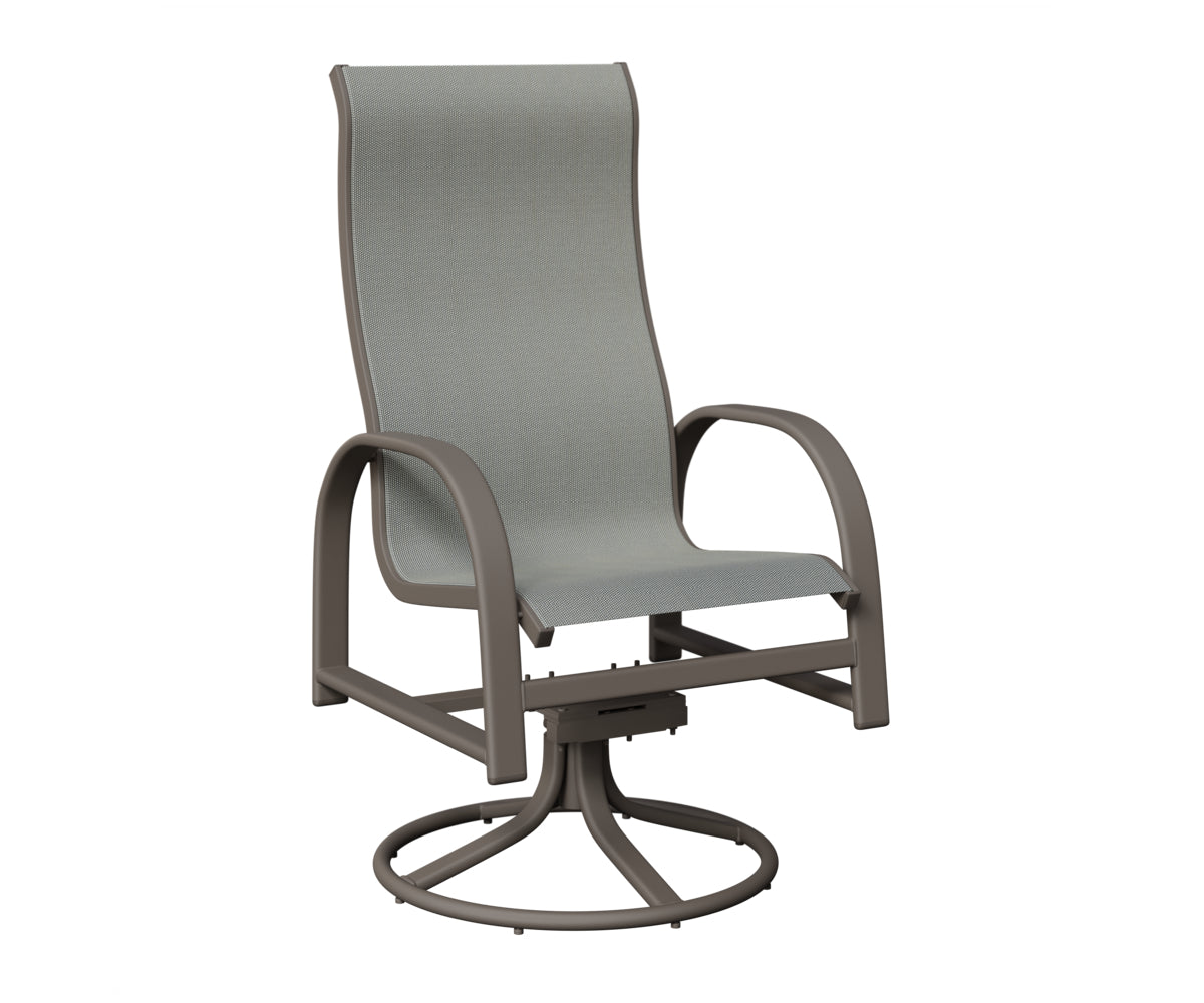 Murphy High Back Padded Sling Swivel Rocker Dining Chair