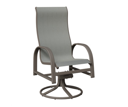 Murphy High Back Padded Sling Swivel Rocker Dining Chair