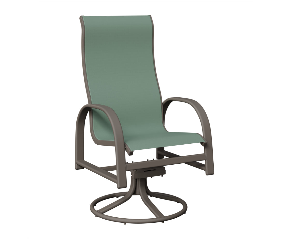 Murphy High Back Padded Sling Swivel Rocker Dining Chair