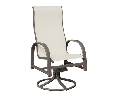 Murphy High Back Padded Sling Swivel Rocker Dining Chair
