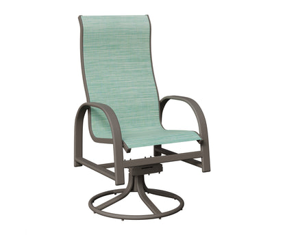 Murphy High Back Padded Sling Swivel Rocker Dining Chair