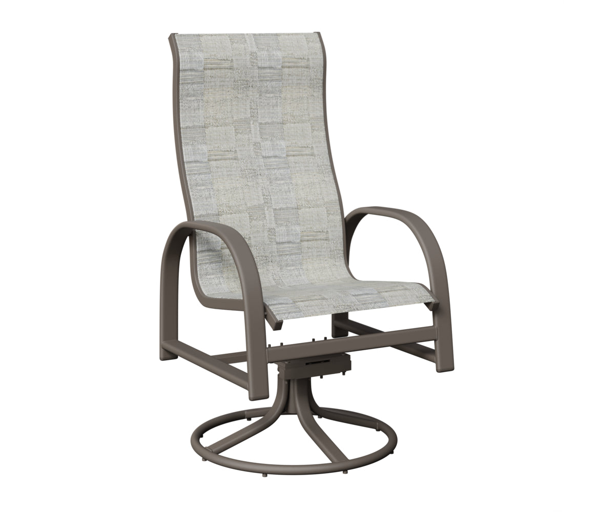 Murphy High Back Padded Sling Swivel Rocker Dining Chair