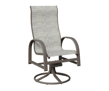 Murphy High Back Padded Sling Swivel Rocker Dining Chair