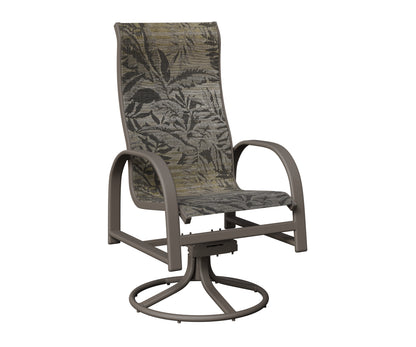 Murphy High Back Padded Sling Swivel Rocker Dining Chair