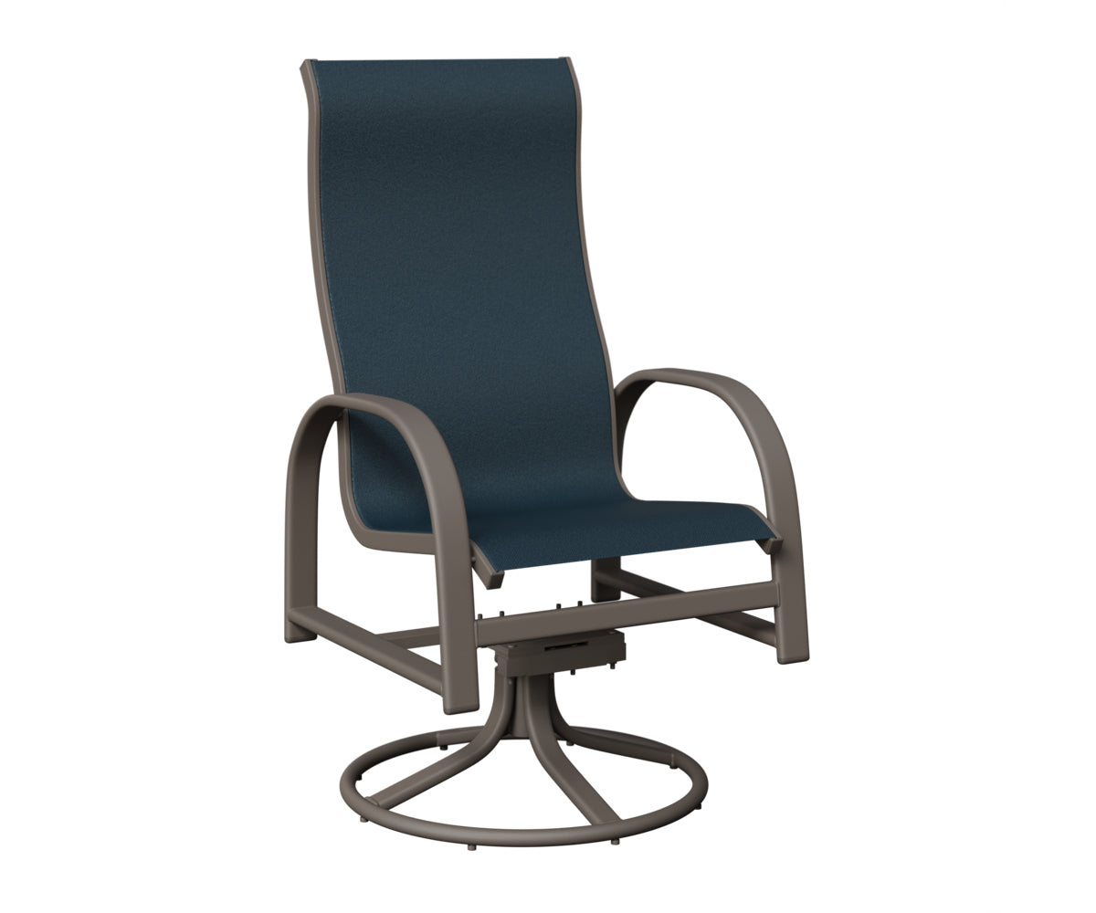Murphy High Back Padded Sling Swivel Rocker Dining Chair