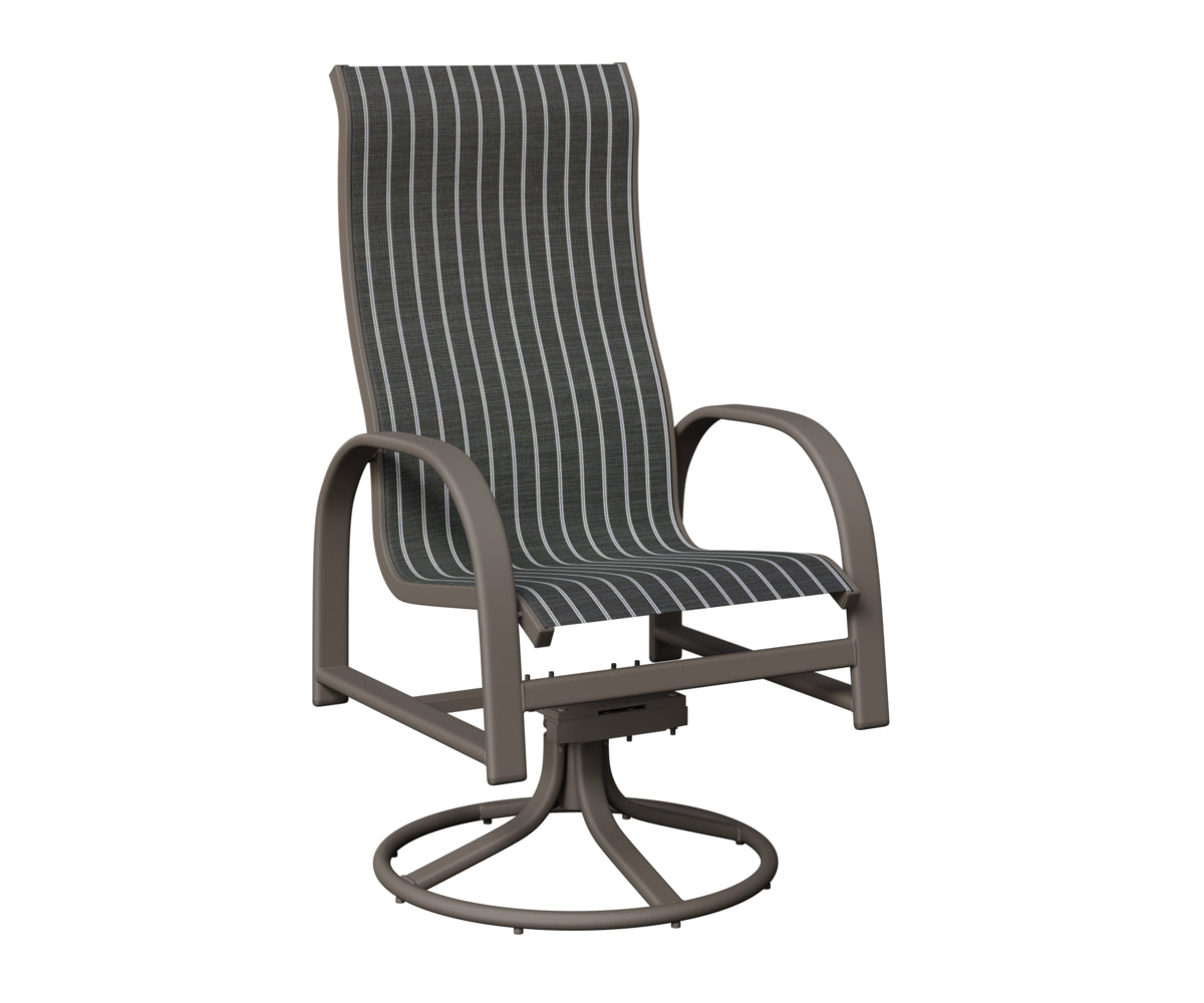 Murphy High Back Padded Sling Swivel Rocker Dining Chair
