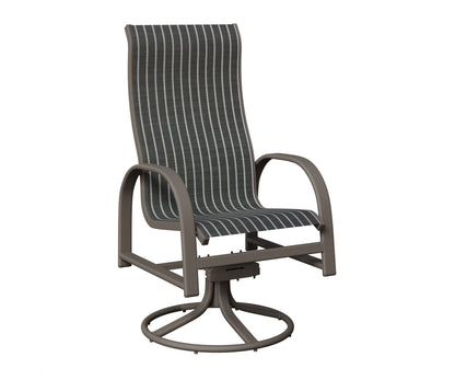 Murphy High Back Padded Sling Swivel Rocker Dining Chair