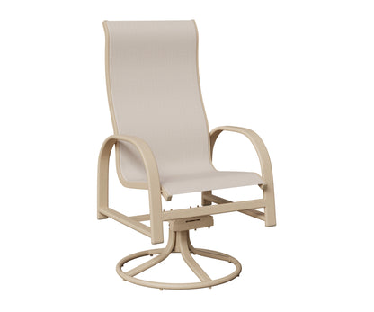 Murphy High Back Padded Sling Swivel Rocker Dining Chair