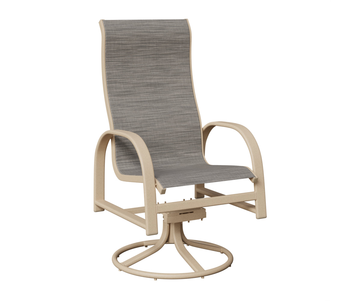 Murphy High Back Padded Sling Swivel Rocker Dining Chair