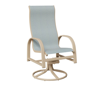 Murphy High Back Padded Sling Swivel Rocker Dining Chair