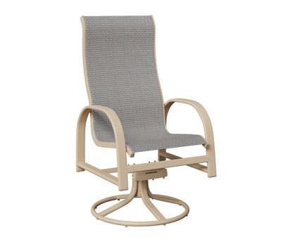 Murphy High Back Padded Sling Swivel Rocker Dining Chair