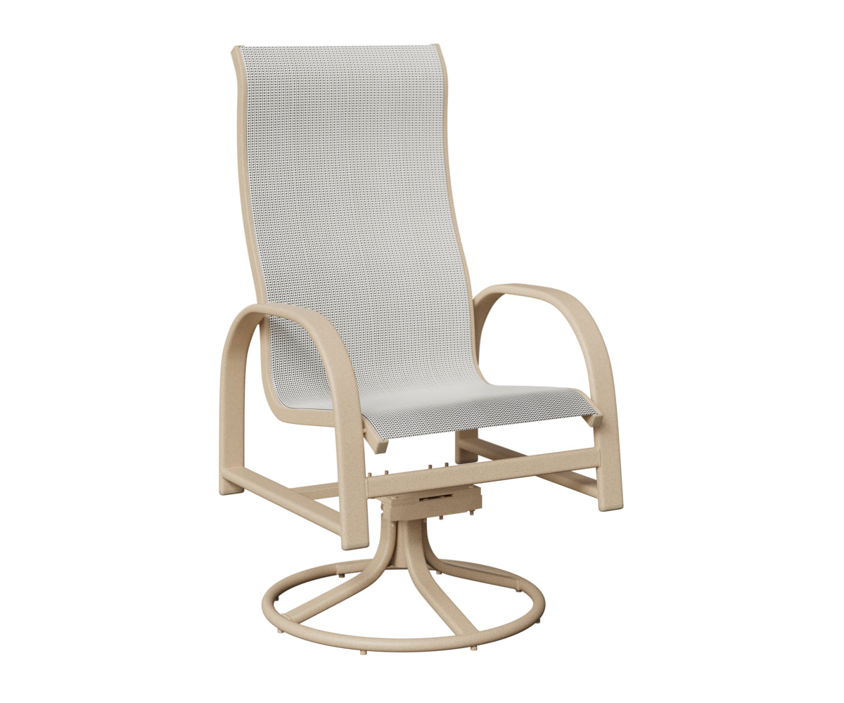 Murphy High Back Padded Sling Swivel Rocker Dining Chair