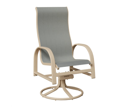 Murphy High Back Padded Sling Swivel Rocker Dining Chair