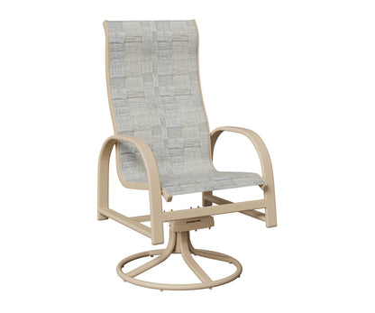 Murphy High Back Padded Sling Swivel Rocker Dining Chair