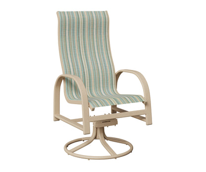 Murphy High Back Padded Sling Swivel Rocker Dining Chair