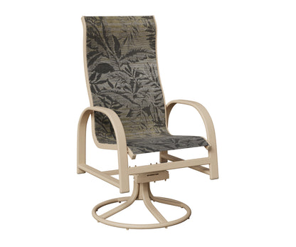 Murphy High Back Padded Sling Swivel Rocker Dining Chair