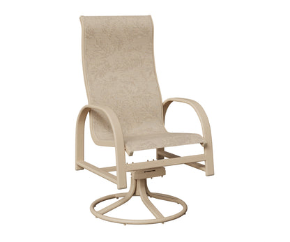 Murphy High Back Padded Sling Swivel Rocker Dining Chair