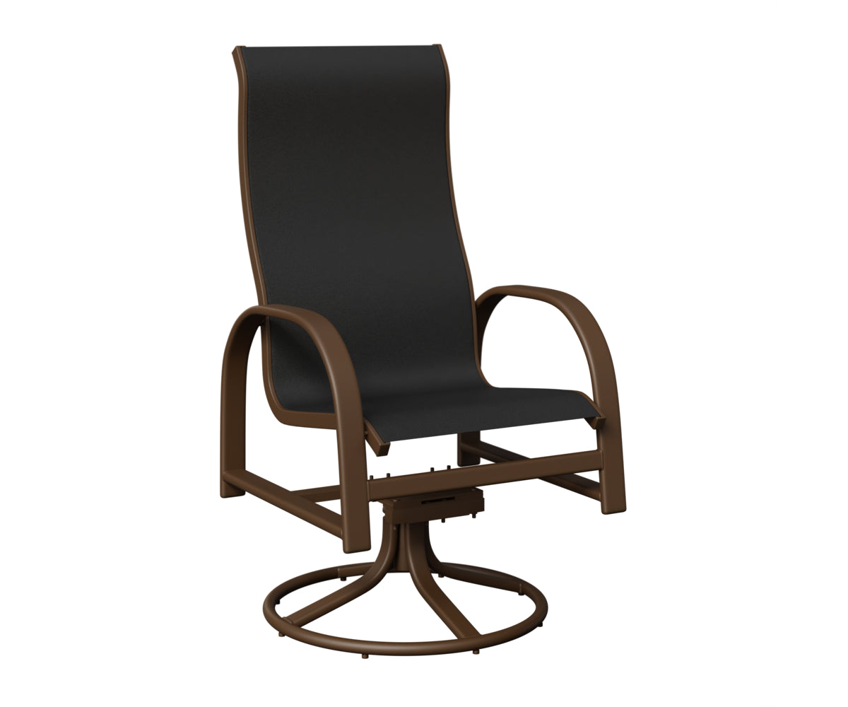Murphy High Back Padded Sling Swivel Rocker Dining Chair