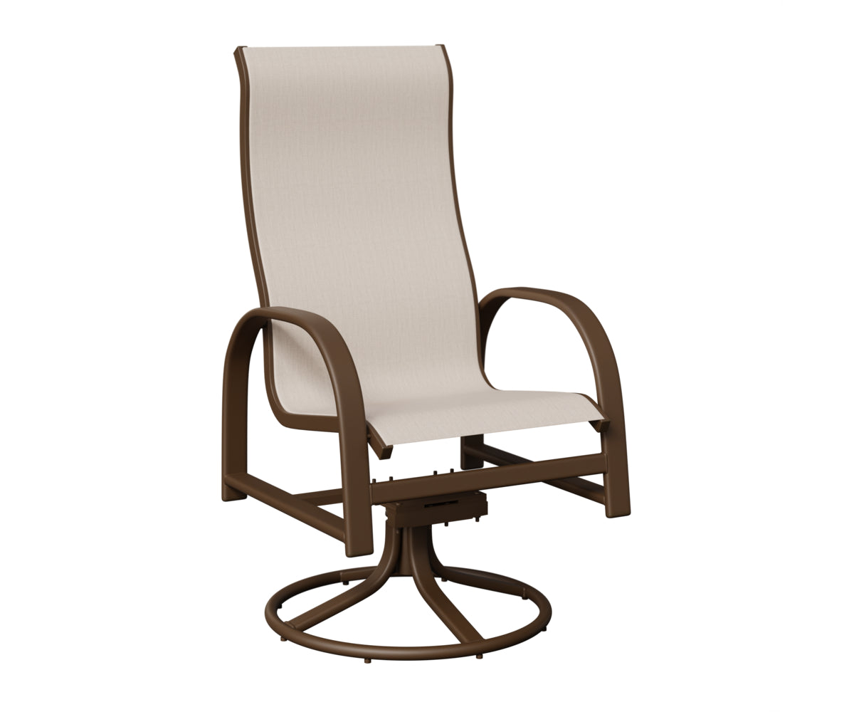 Murphy High Back Padded Sling Swivel Rocker Dining Chair