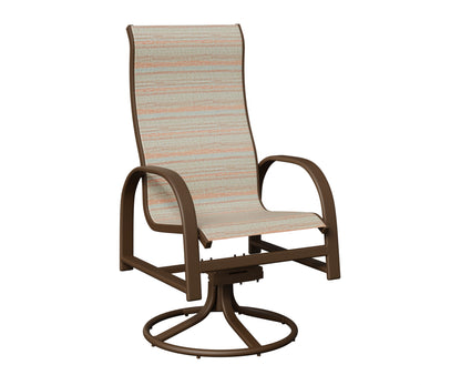 Murphy High Back Padded Sling Swivel Rocker Dining Chair