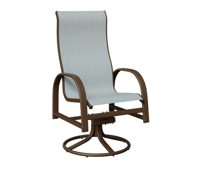 Murphy High Back Padded Sling Swivel Rocker Dining Chair