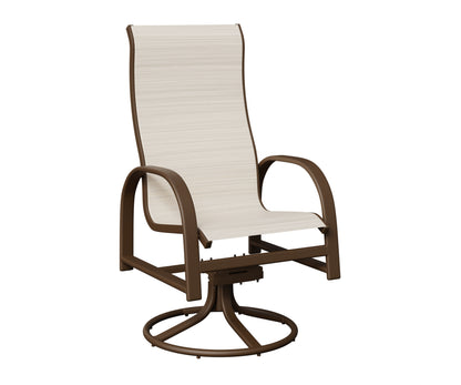 Murphy High Back Padded Sling Swivel Rocker Dining Chair