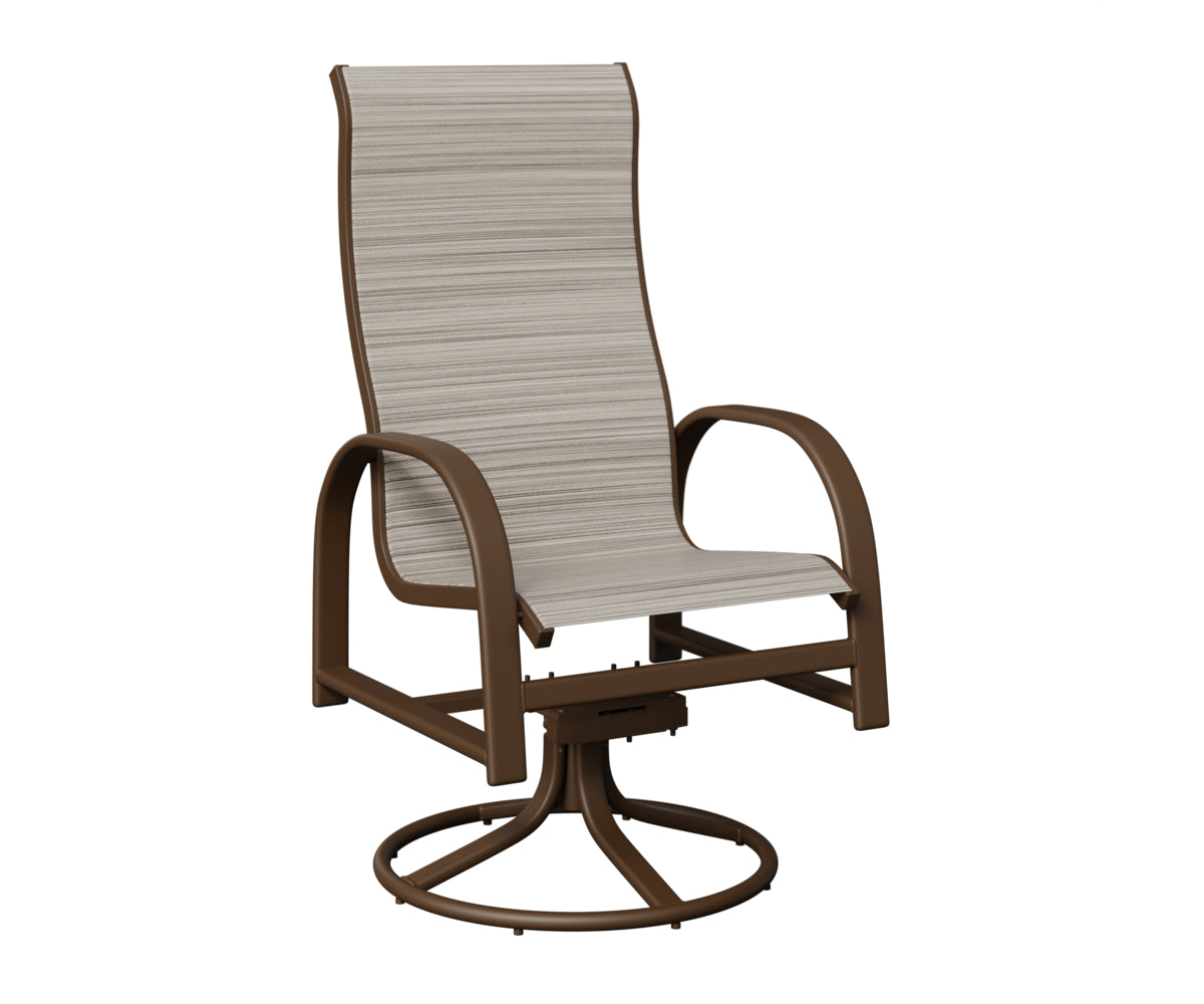 Murphy High Back Padded Sling Swivel Rocker Dining Chair