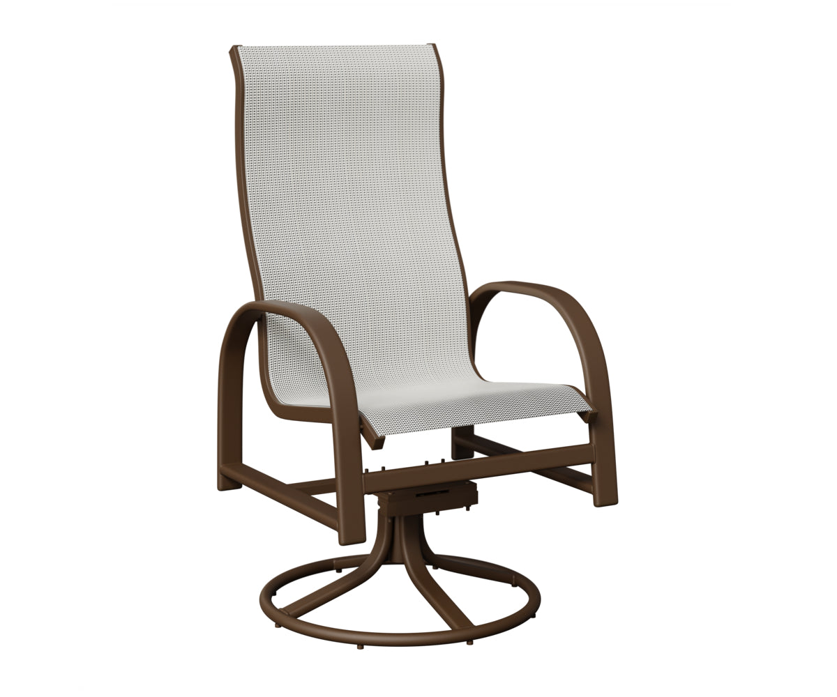 Murphy High Back Padded Sling Swivel Rocker Dining Chair