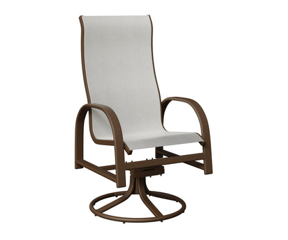 Murphy High Back Padded Sling Swivel Rocker Dining Chair