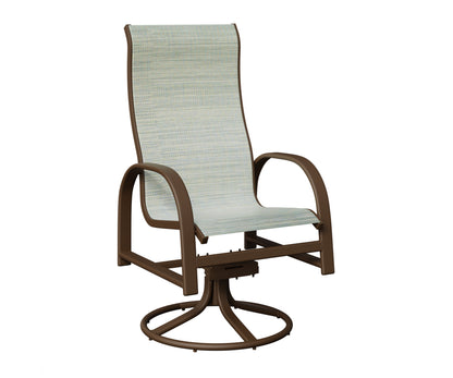 Murphy High Back Padded Sling Swivel Rocker Dining Chair