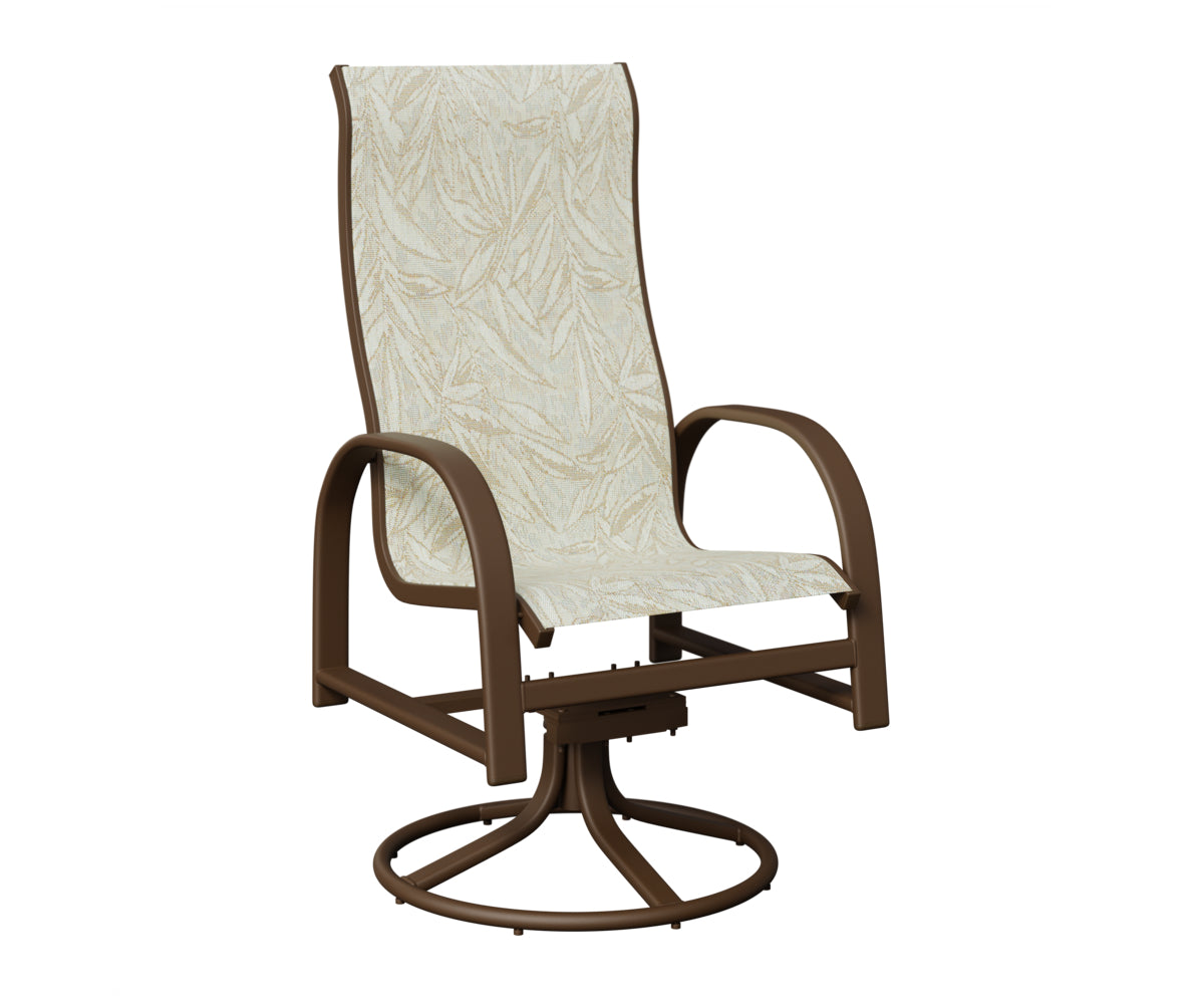 Murphy High Back Padded Sling Swivel Rocker Dining Chair