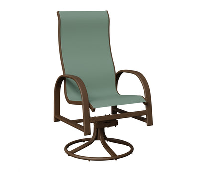 Murphy High Back Padded Sling Swivel Rocker Dining Chair
