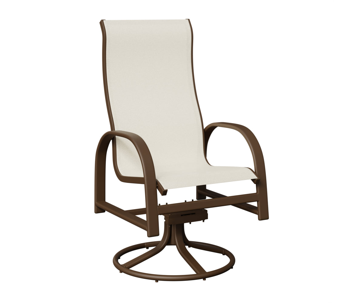 Murphy High Back Padded Sling Swivel Rocker Dining Chair