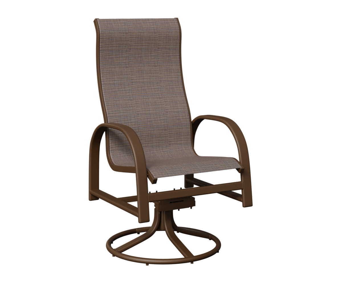 Murphy High Back Padded Sling Swivel Rocker Dining Chair