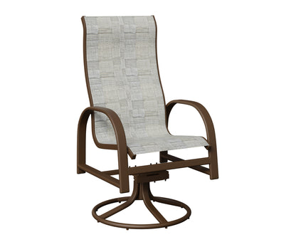 Murphy High Back Padded Sling Swivel Rocker Dining Chair