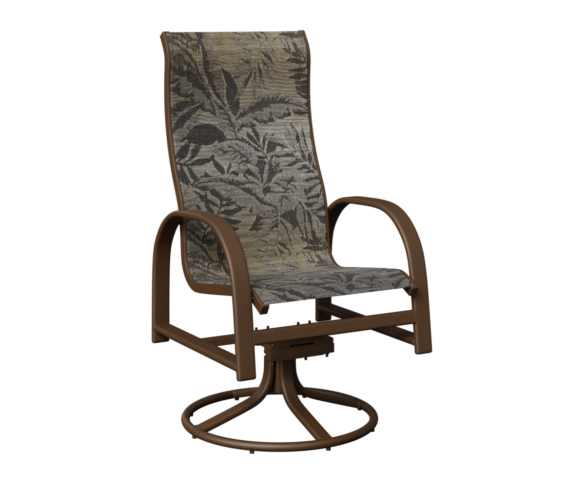 Murphy High Back Padded Sling Swivel Rocker Dining Chair