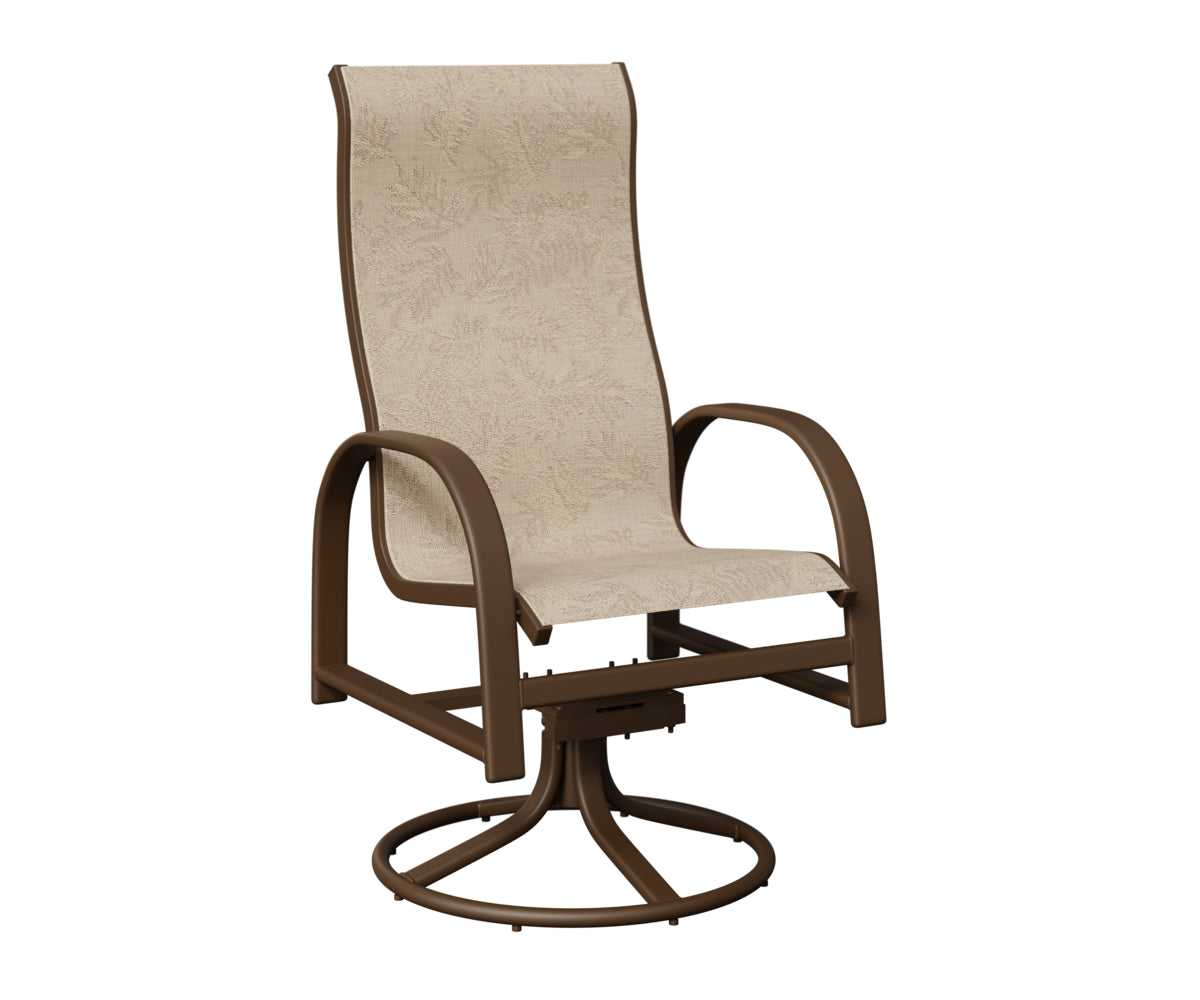 Murphy High Back Padded Sling Swivel Rocker Dining Chair