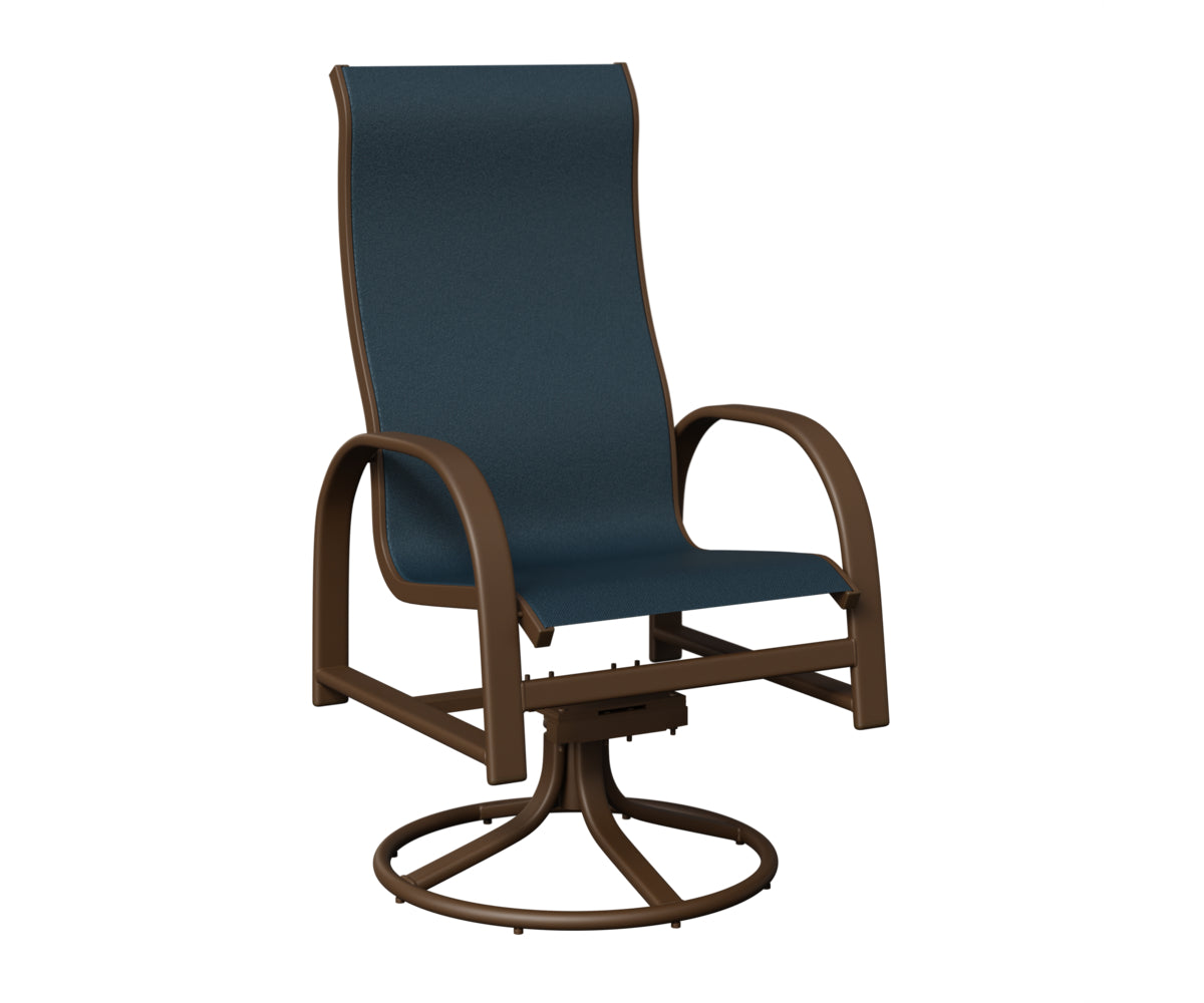 Murphy High Back Padded Sling Swivel Rocker Dining Chair