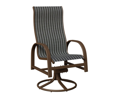 Murphy High Back Padded Sling Swivel Rocker Dining Chair