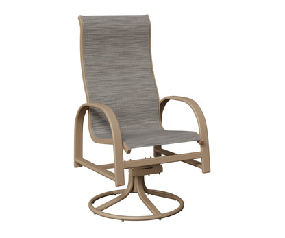Murphy High Back Padded Sling Swivel Rocker Dining Chair