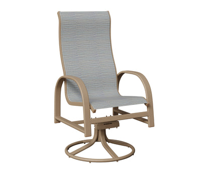 Murphy High Back Padded Sling Swivel Rocker Dining Chair