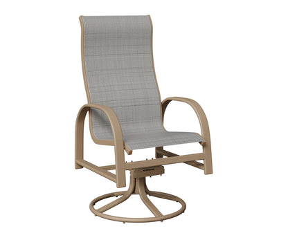 Murphy High Back Padded Sling Swivel Rocker Dining Chair