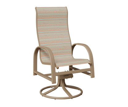 Murphy High Back Padded Sling Swivel Rocker Dining Chair