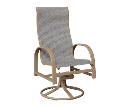 Murphy High Back Padded Sling Swivel Rocker Dining Chair