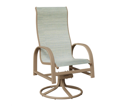 Murphy High Back Padded Sling Swivel Rocker Dining Chair