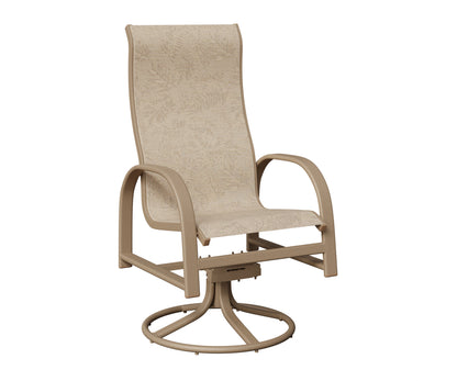 Murphy High Back Padded Sling Swivel Rocker Dining Chair
