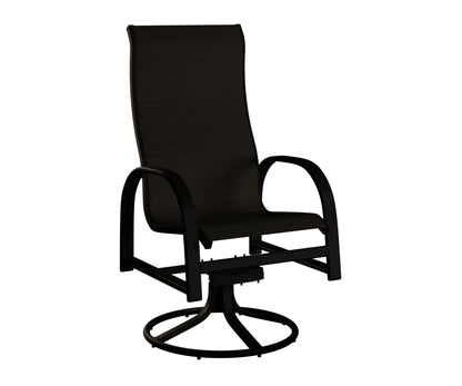 Murphy High Back Padded Sling Swivel Rocker Dining Chair