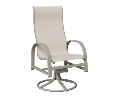 Murphy High Back Padded Sling Swivel Rocker Dining Chair