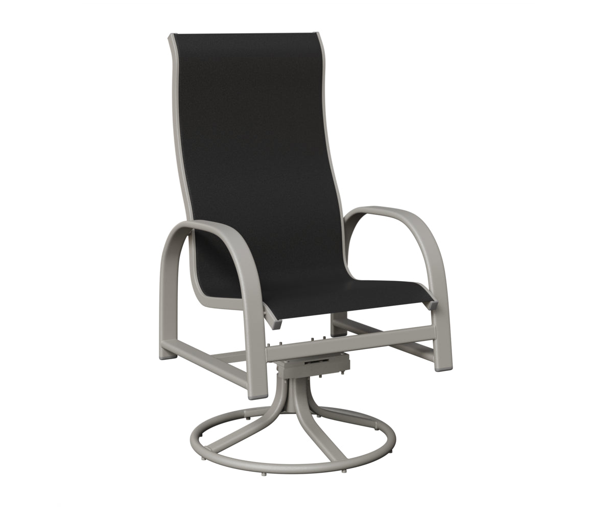 Murphy High Back Padded Sling Swivel Rocker Dining Chair