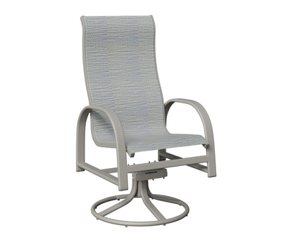 Murphy High Back Padded Sling Swivel Rocker Dining Chair